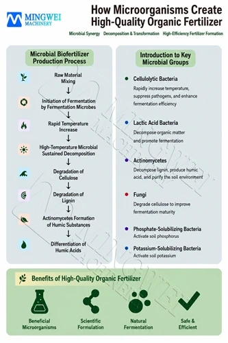 Cómo los microorganismos producen fertilizantes orgánicos de alta-calidad