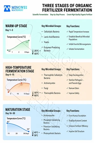 Las tres etapas clave de la fermentación de fertilizantes orgánicos: desde el...
